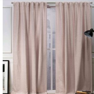 Set of 2 Nicole Miller Mellow Slub Textured Hidden Tab Top Curtain Panels